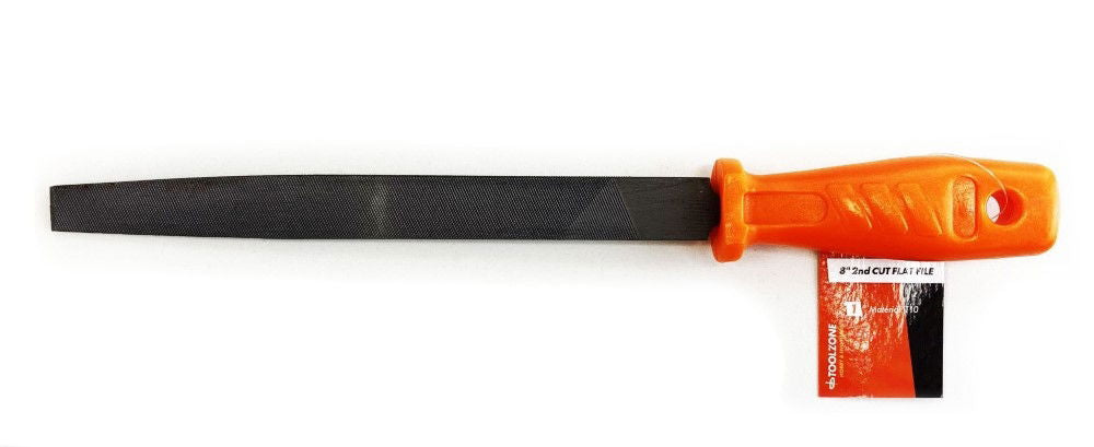 Toolzone Flat File 8 2nd Cut T10 Steel Fine Cut - Toolzone Kdpww200