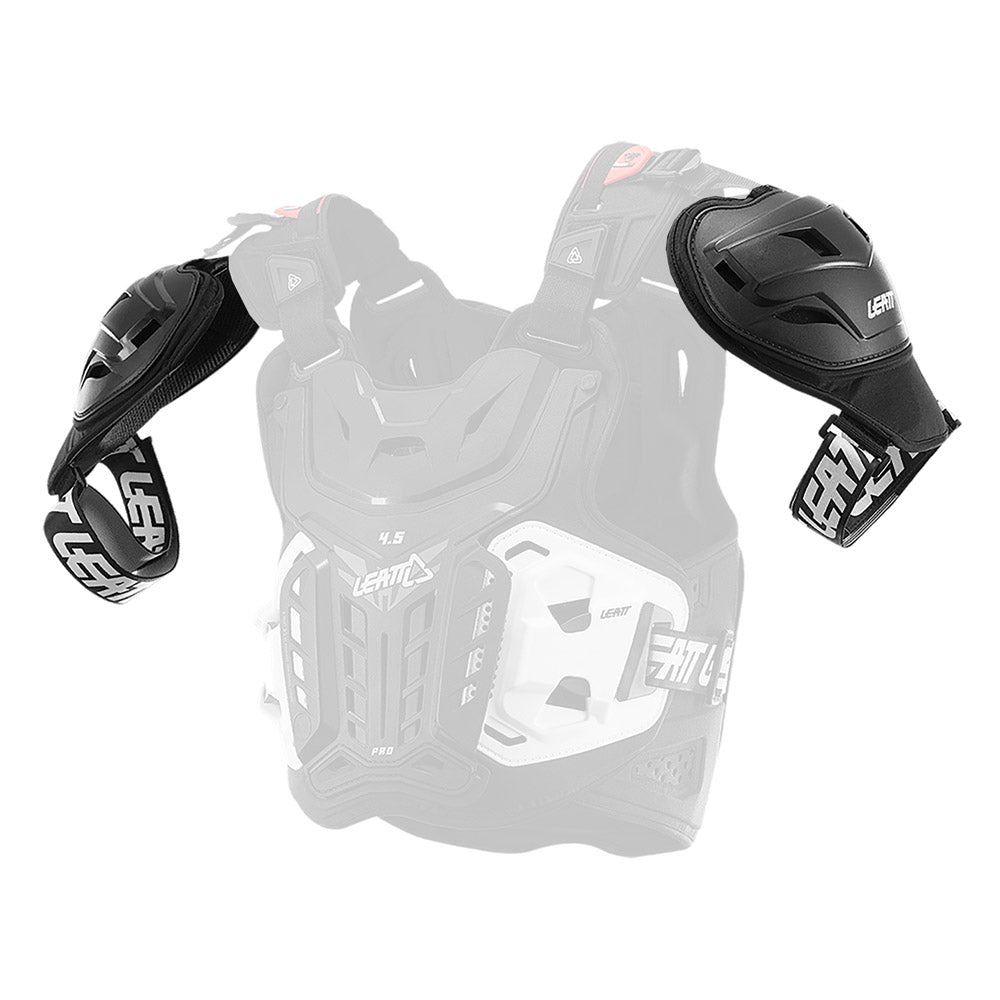 LEATT SHOULDER GUARDS 4.5 PRO BLACK PAIR  BLACK