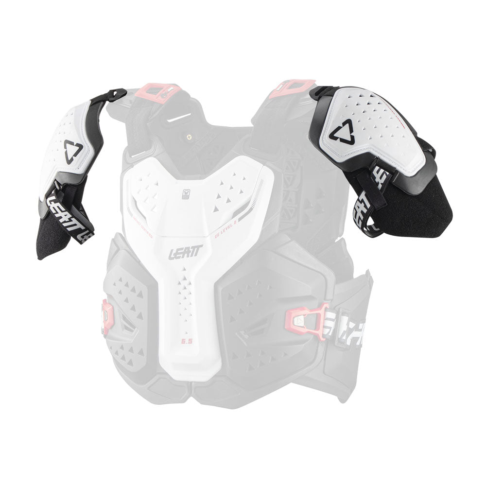 LEATT SHOULDER GUARDS 6.5 PRO GRAPHENE PAIR  WHITE
