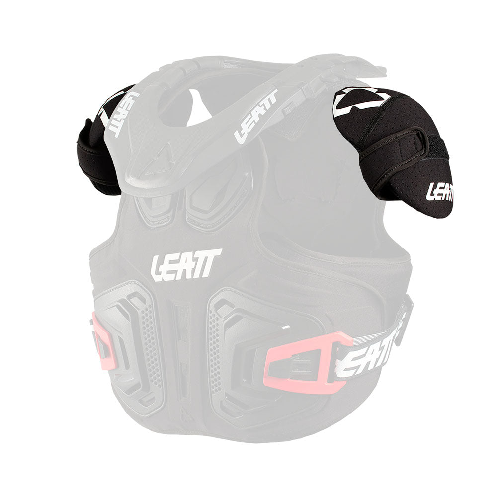 LEATT SHOULDER GUARDS FUSION 2.0 JUNIOR BLACK PAIR  BLACK