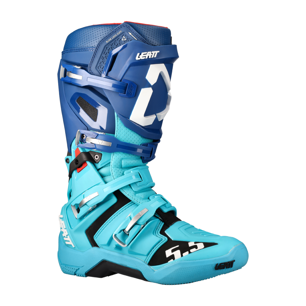 LEATT BOOT 5.5 FLEXLOCK AQUA  BLUE  EU47