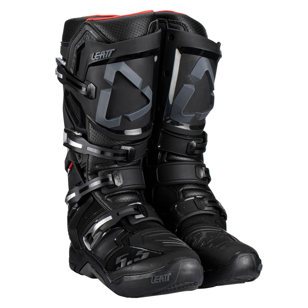 LEATT BOOT 5.5 FLEXLOCK BLACK  BLACK  EU43