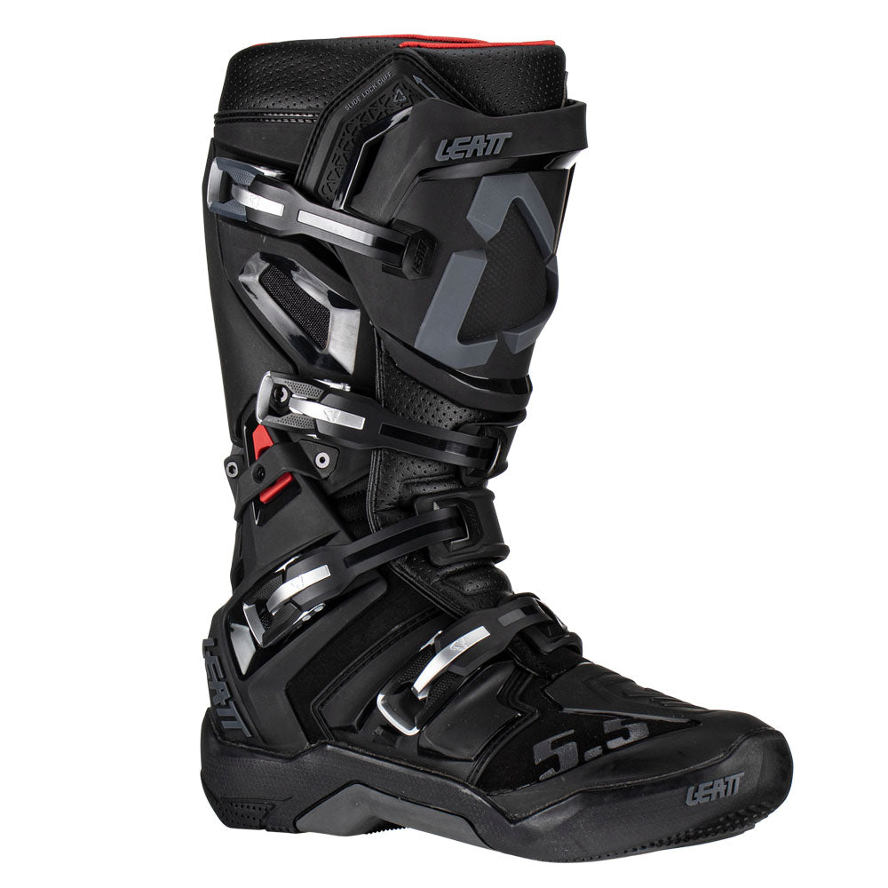 LEATT BOOT 5.5 FLEXLOCK BLACK  BLACK  EU44.5