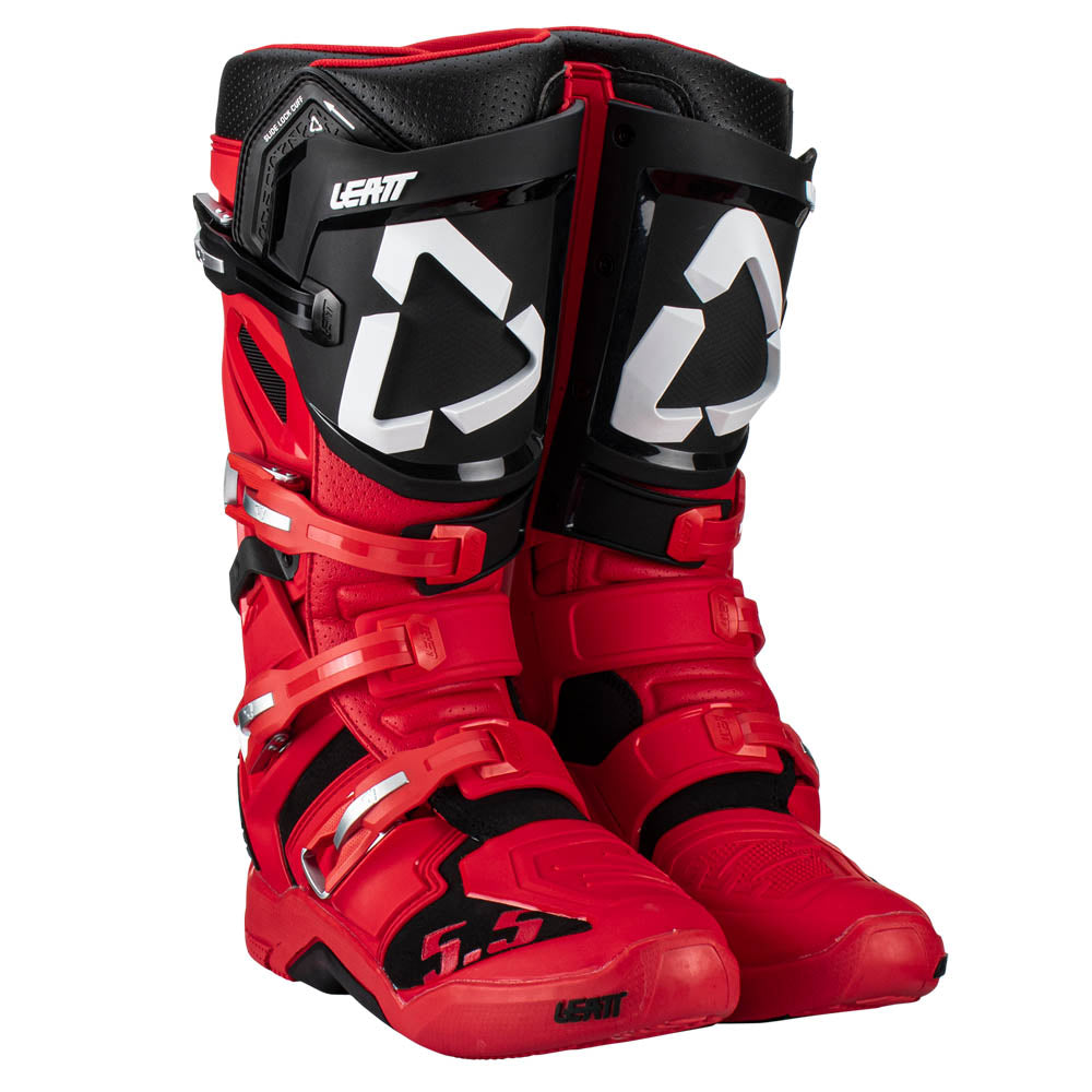 LEATT BOOT 5.5 FLEXLOCK RED  RED  EU45.5