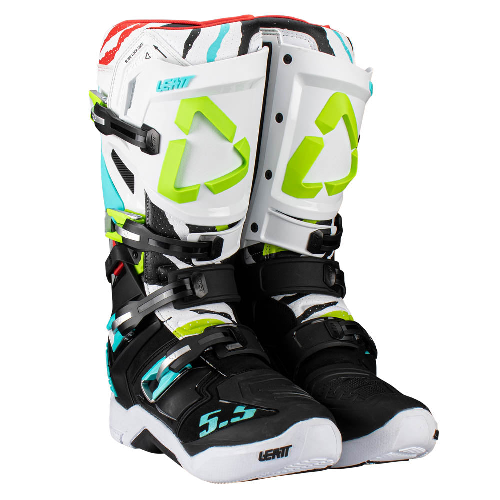LEATT BOOT 5.5 FLEXLOCK TIGER  WHITE  EU45.5