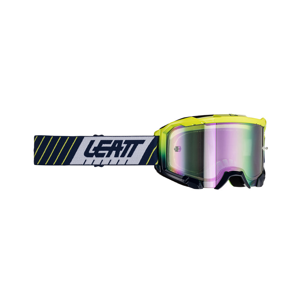 LEATT GOGGLE VELOCITY 4.5 IRIZ BLUE - PURPLE LENS  BLUE