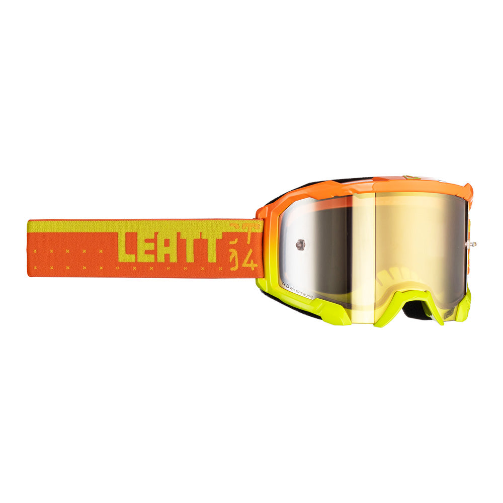 LEATT GOGGLE VELOCITY 4.5 IRIZ CITRUS - BRONZE LENS  ORANGE