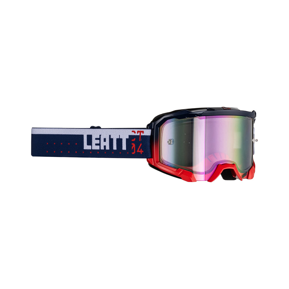 LEATT GOGGLE VELOCITY 4.5 IRIZ ROYAL - PURPLE LENS  BLUE
