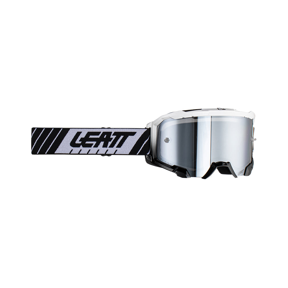 LEATT GOGGLE VELOCITY 4.5 IRIZ WHITE - SILVER LENS  WHITE