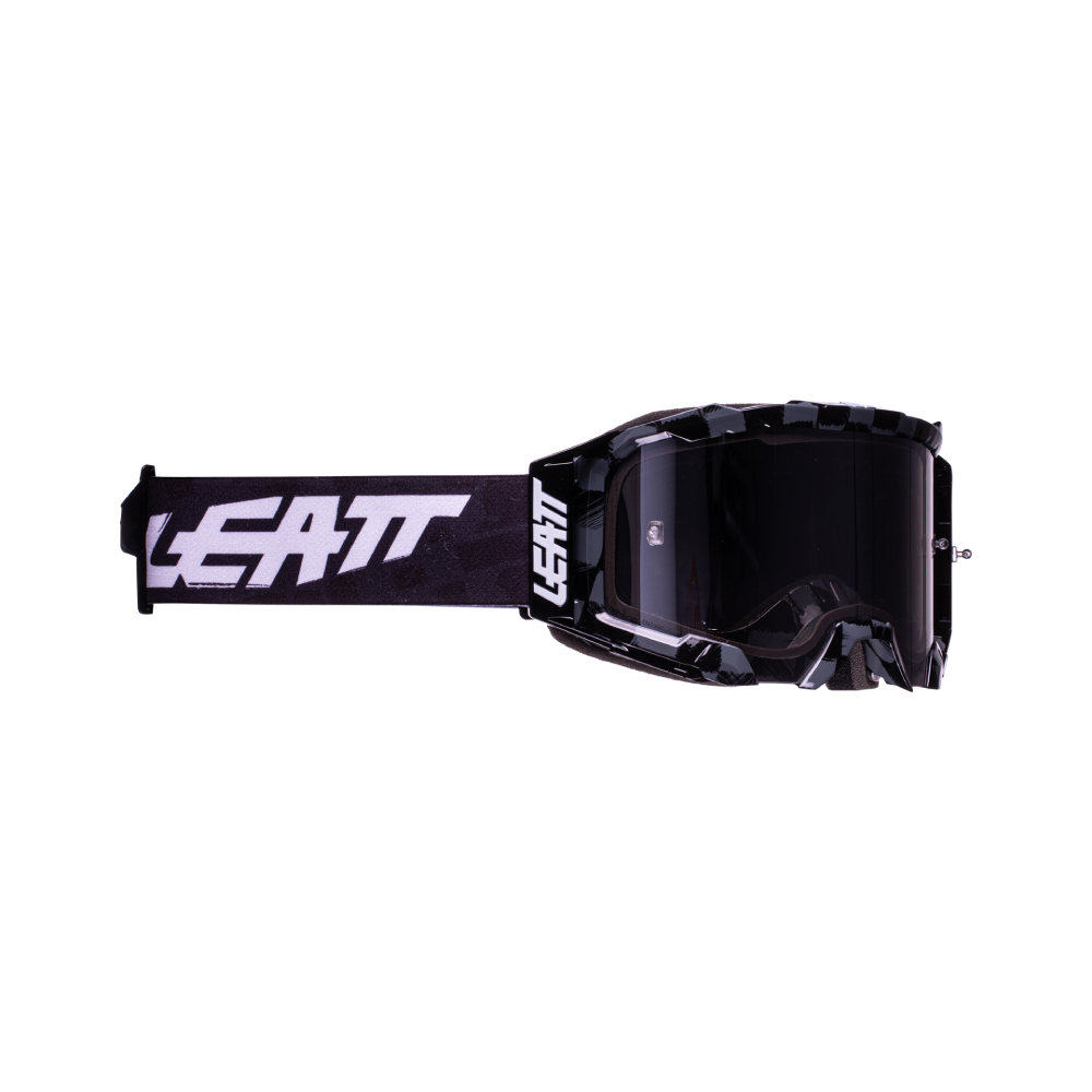 LEATT GOGGLE VELOCITY 5.5 IRIZ BRUSHED - SILVER LENS  BLACK