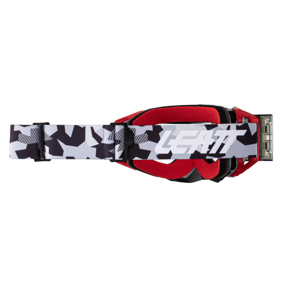 LEATT GOGGLE VELOCITY 5.5 ROLL-OFF FORGE - CLEAR LENS  GREY