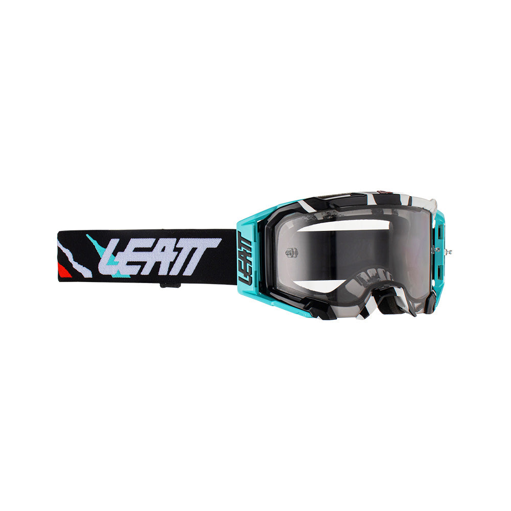 LEATT GOGGLE VELOCITY 5.5 ACID TIGER - LIGHT GREY LENS  LIGHT BLUE