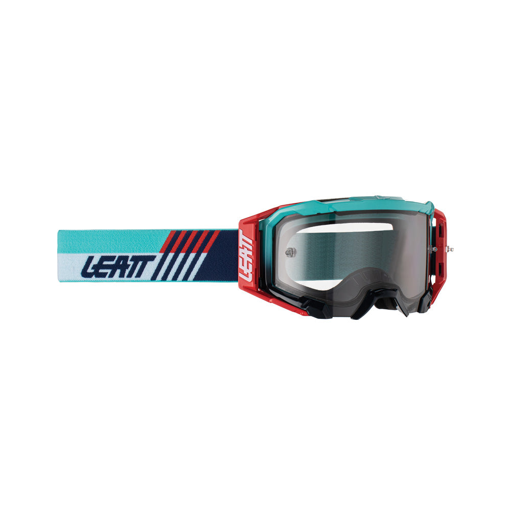 LEATT GOGGLE VELOCITY 5.5 AQUA - LIGHT GREY LENS  AQUA