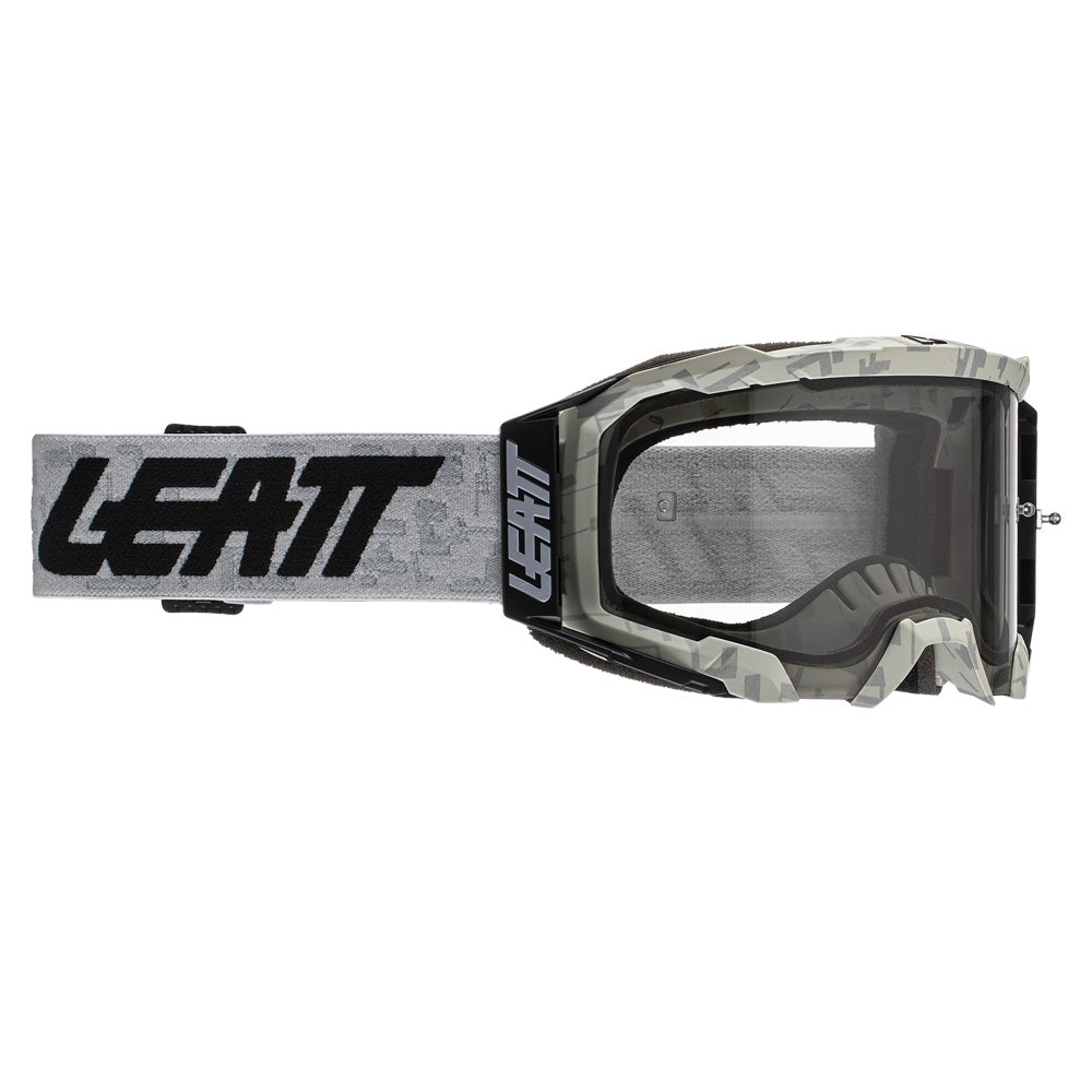 LEATT GOGGLE VELOCITY 5.5 STEEL - LIGHT GREY LENS  GREY