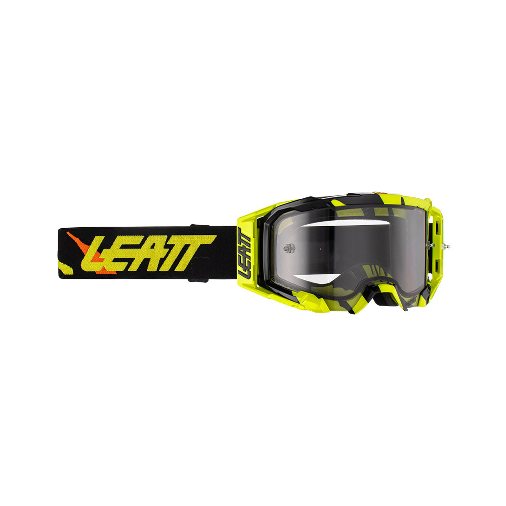 LEATT GOGGLE VELOCITY 5.5 TIGER - LIGHT GREY LENS  FLOURESCENT YELLOW