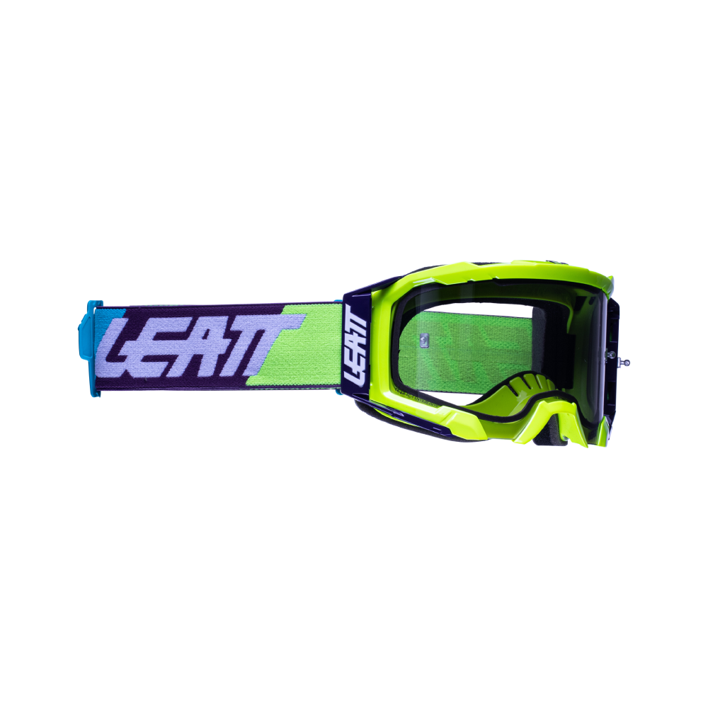 LEATT GOGGLE VELOCITY 5.5 NEON YELLOW - LIGHT GREY LENS  FLUORESCENT YELLOW