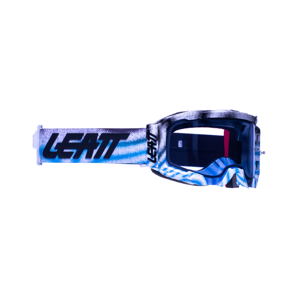 LEATT GOGGLE VELOCITY 5.5 ZEBRA BLUE - BLUE LENS  BLUE
