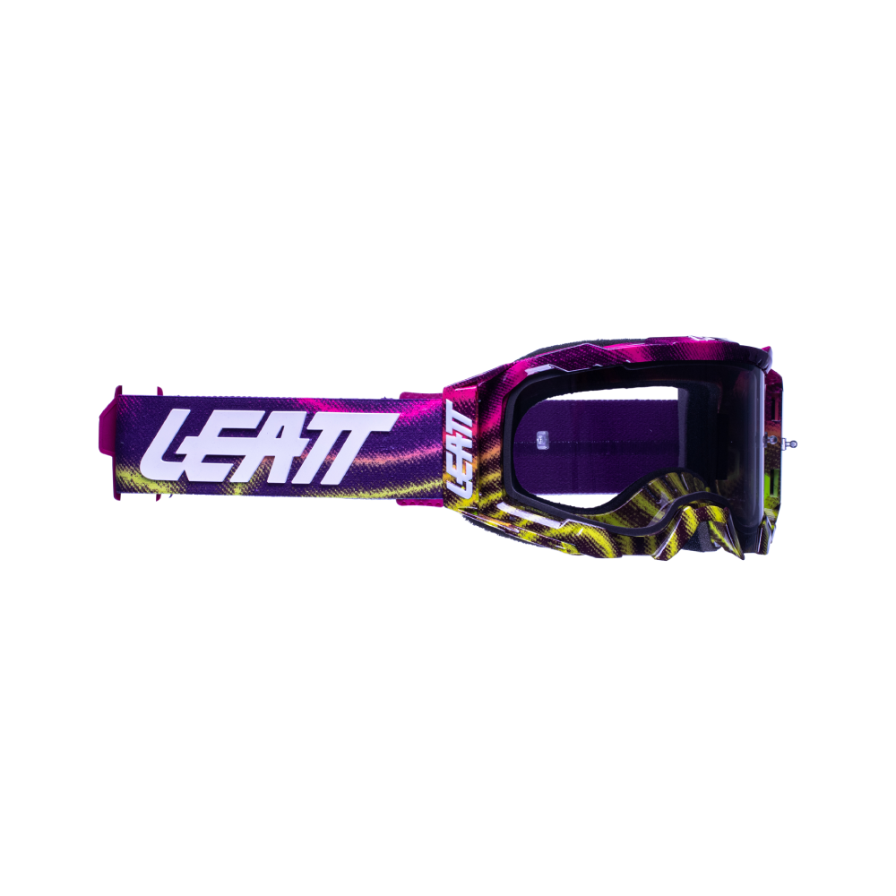 LEATT GOGGLE VELOCITY 5.5 ZEBRA NEON - LIGHT GREY LENS  PINK