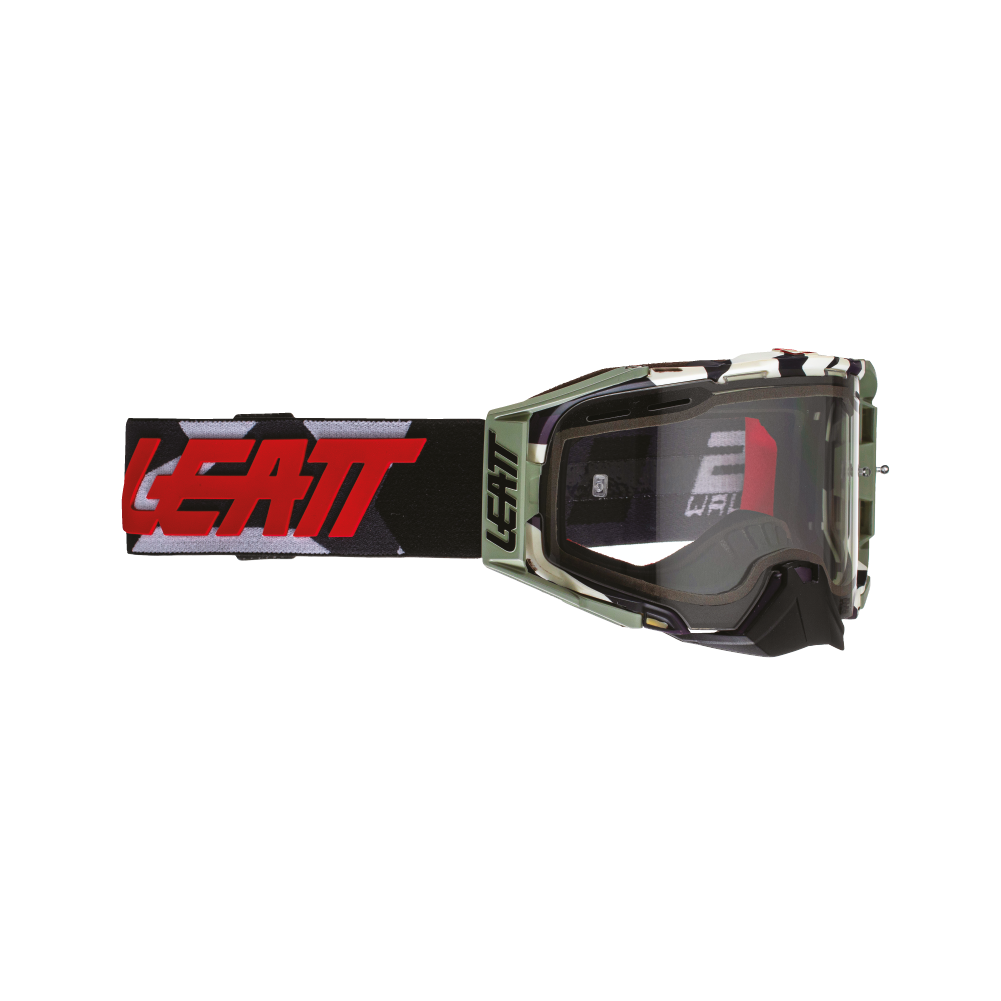 LEATT GOGGLE VELOCITY 6.5 ENDURO JW22 - CLEAR LENS  GREY