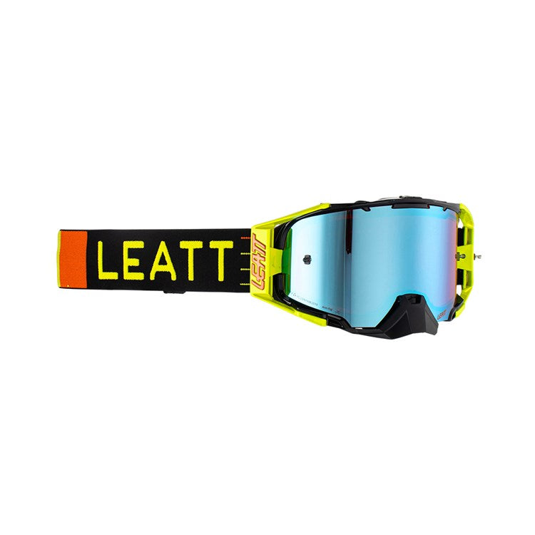 LEATT GOGGLE VELOCITY 6.5 IRIZ CITRUS - BLUE LENS  FLOURESCENT YELLOW