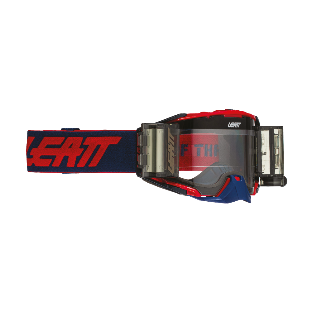 LEATT GOGGLE VELOCITY 6.5 ROLL-OFF RED/BLUE - CLEAR LENS  RED