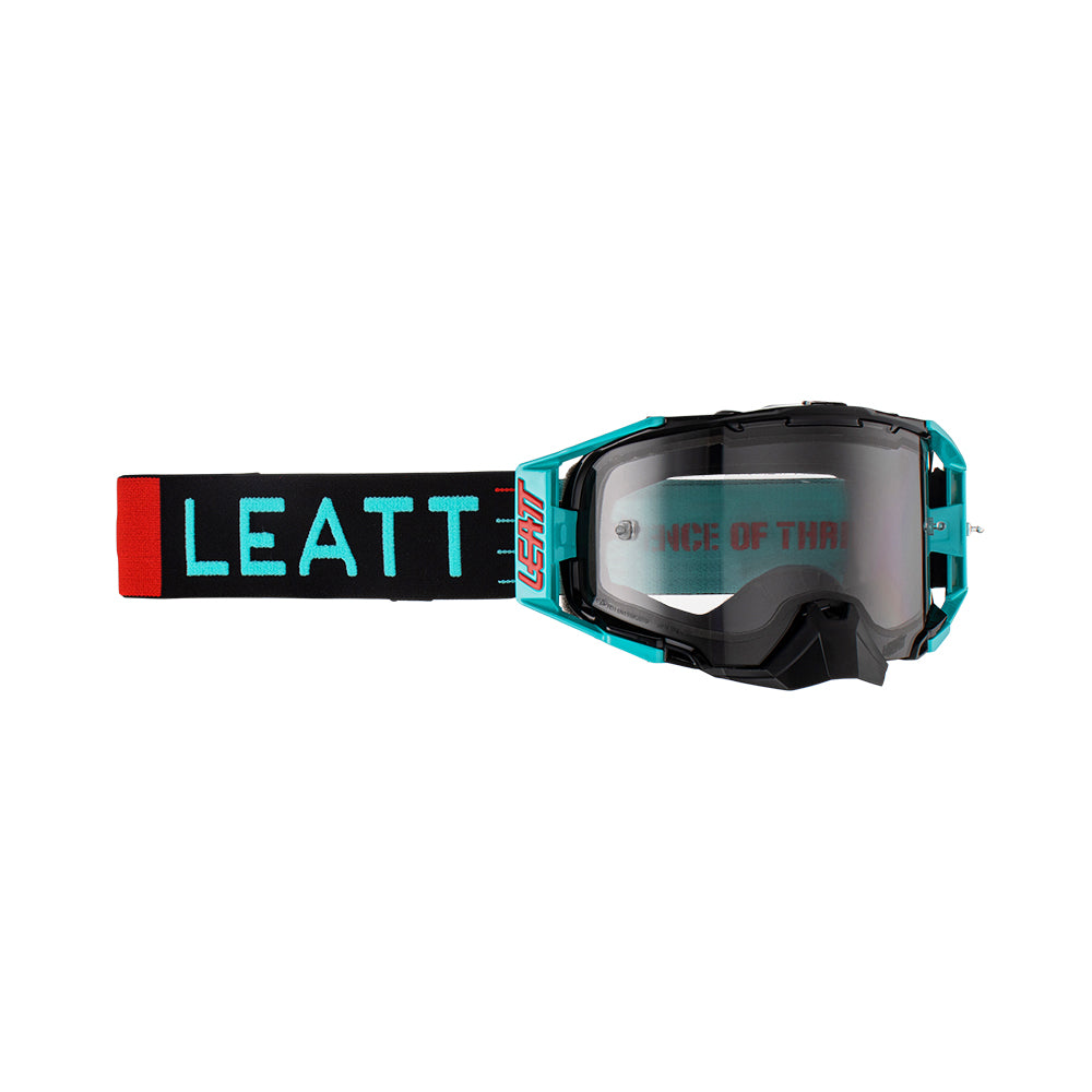 LEATT GOGGLE VELOCITY 6.5 FUEL - LIGHT GREY LENS  LIGHT BLUE