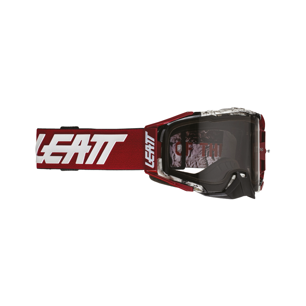 LEATT GOGGLE VELOCITY 6.5 NEWS - LIGHT GREY LENS  RED
