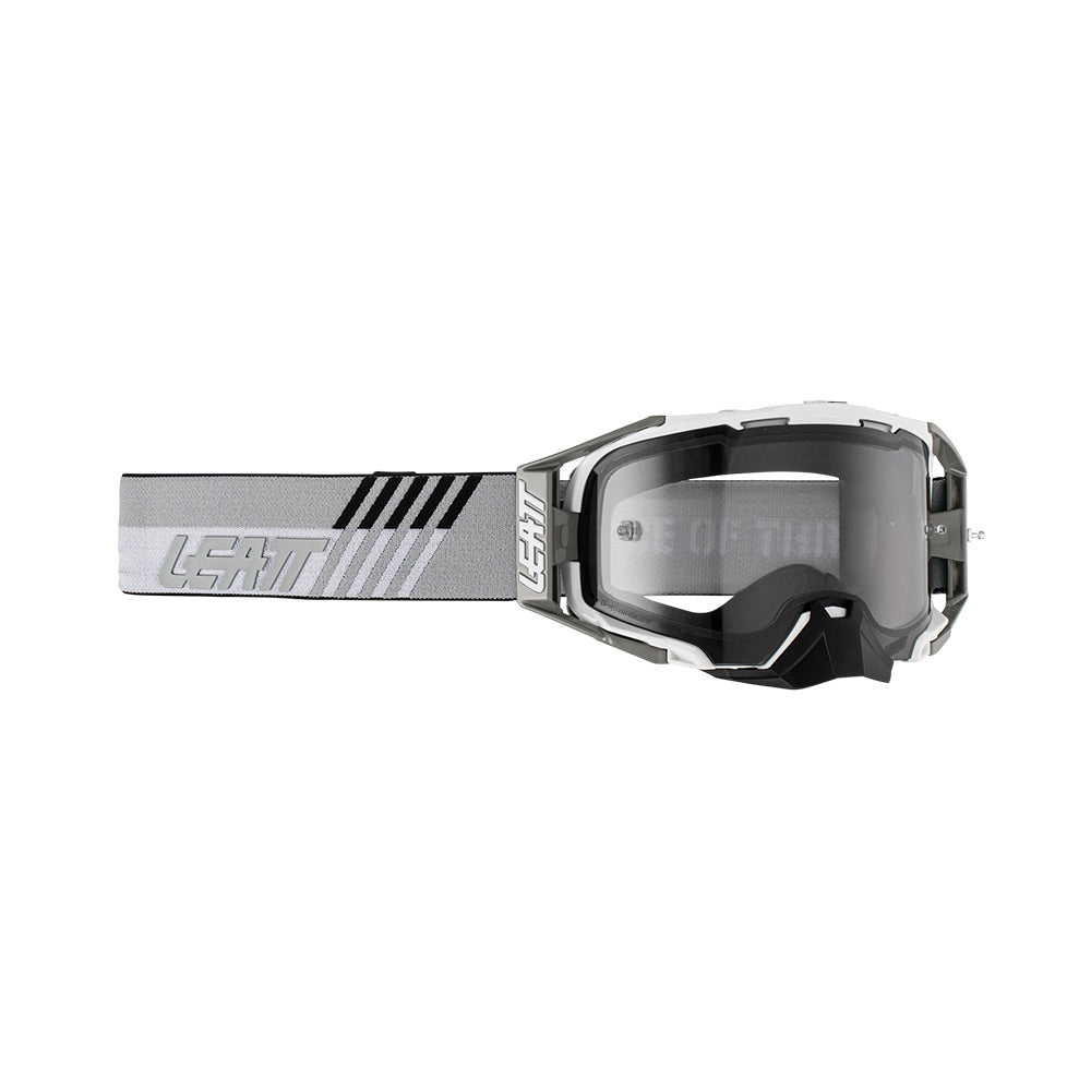 LEATT GOGGLE VELOCITY 6.5 WHITE - LIGHT GREY LENS  WHITE