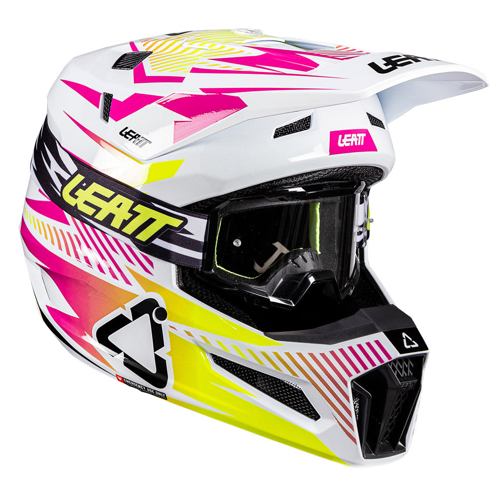 Leatt Helmet Moto 3.5 V26 Storm Pink Includes 3.5 Goggle XS