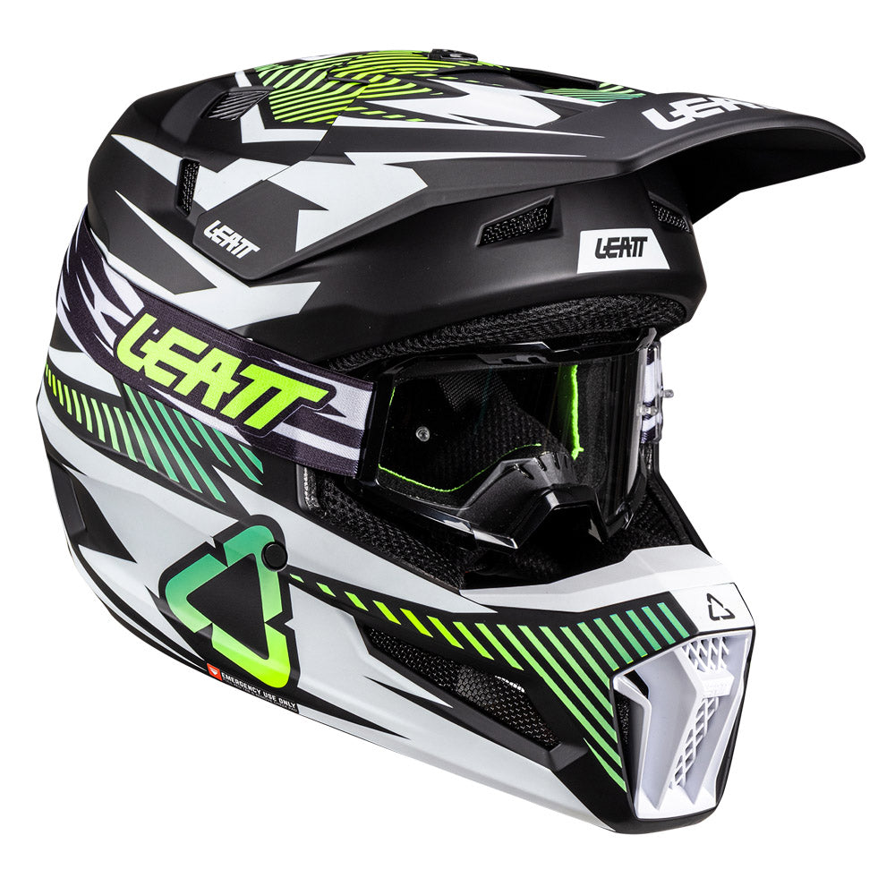 Leatt Helmet Moto 3.5 V26 Storm Teal Includes 3.5 Goggle