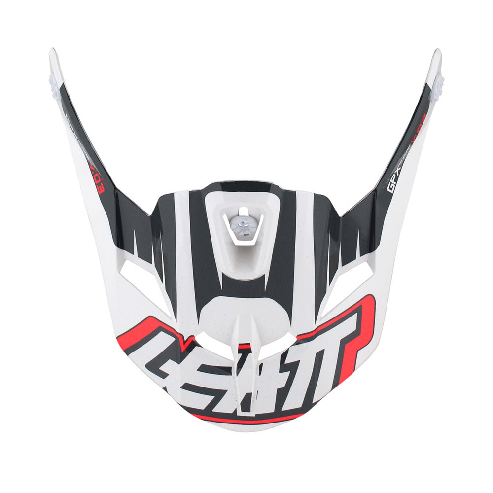 LEATT HELMET PEAK GPX 5.5 V03 BLACK/WHITE/RED  RED  M|L|XL|XXL