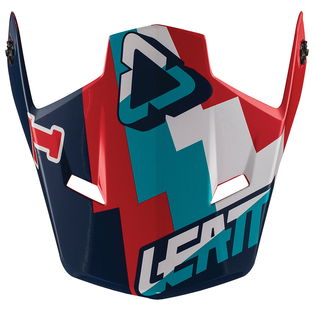 LEATT HELMET PEAK GPX 5.5 JR V19.2 RED/TEAL  RED  JR