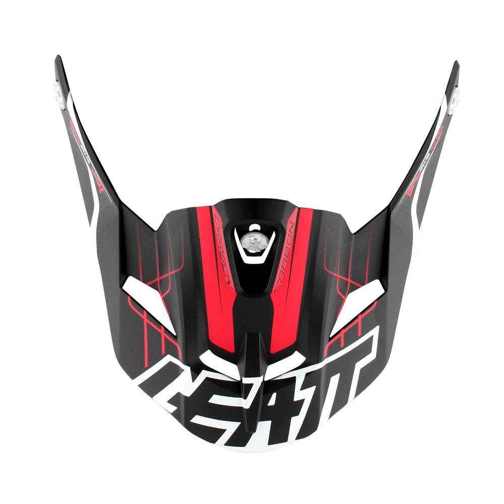 LEATT HELMET PEAK GPX 6.5 V01 CARBON RED/GREY/WHITE  CARBON  M|L|XL|XXL