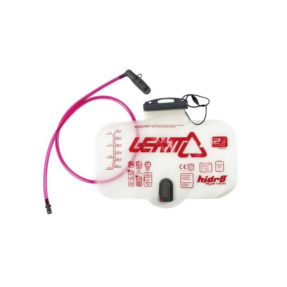 LEATT HYDRATION BLADDER FLAT CLEAN TECH 2L HORIZONTAL (70oz) WITH TUBE AND BITE VALVE