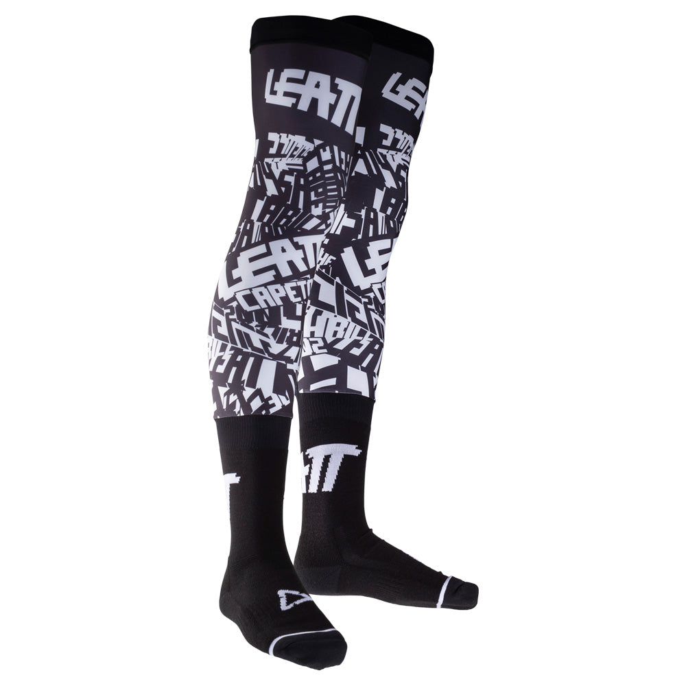 LEATT KNEE BRACE SOCKS BLACK/WHITE  BLACK  M