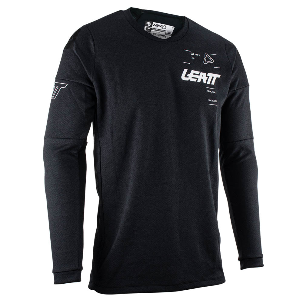 LEATT SHIRT MOTO 4.5 WINDBLOCK BLACK  BLACK  L