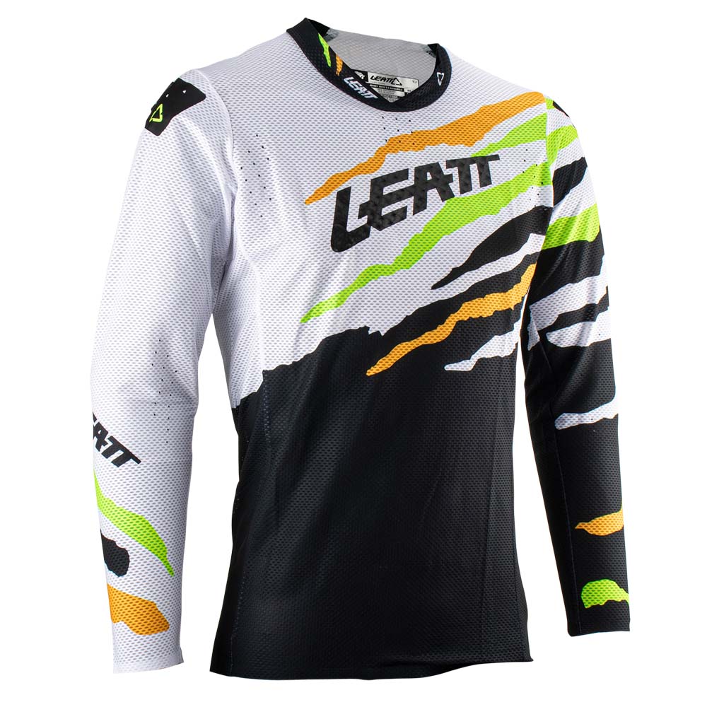 LEATT SHIRT MOTO 5.5 ULTRAWELD CITRUS TIGER  WHITE  L
