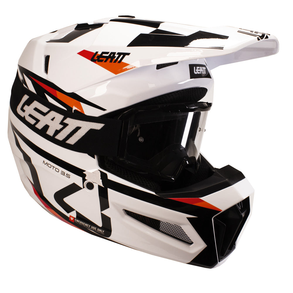 Leatt Helmet Moto 3.5 V25 White Junior YL