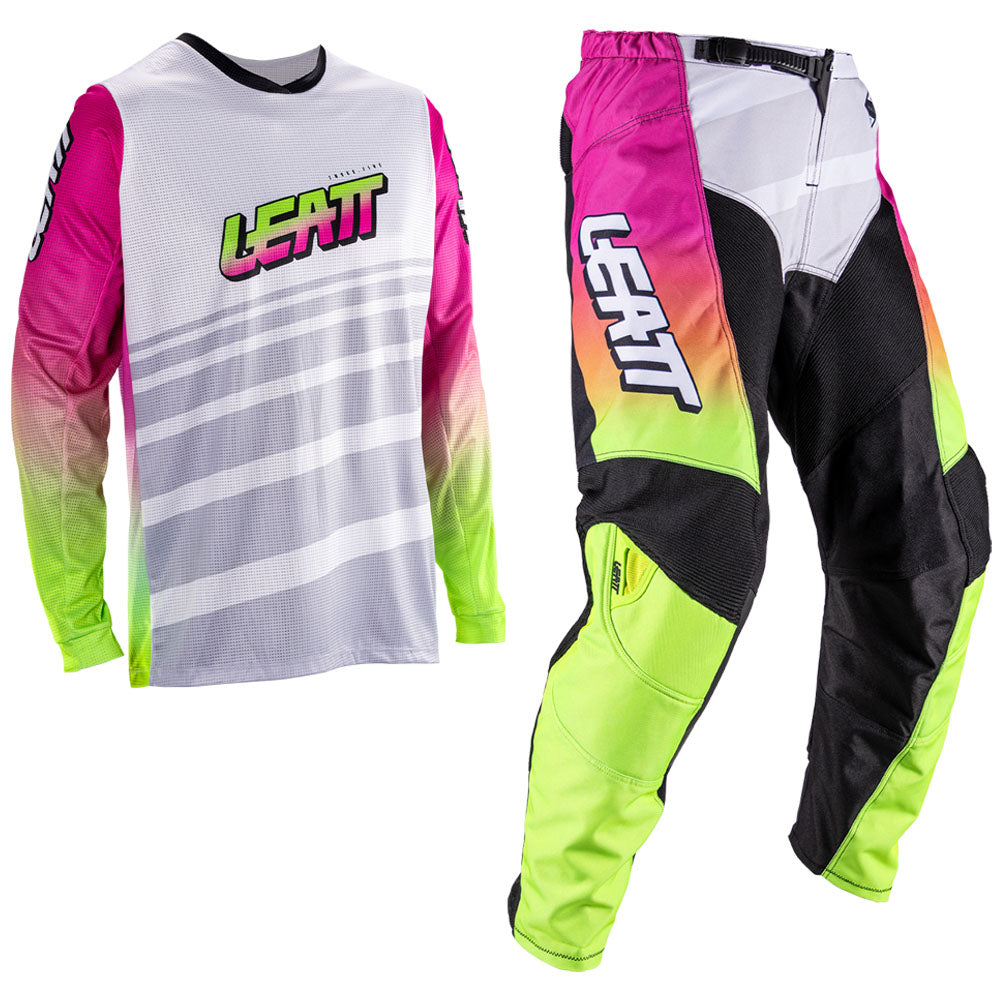 Leatt PANT AND SHIRT KIT YOUTH 3.5 RETRO PINK XS Pink 