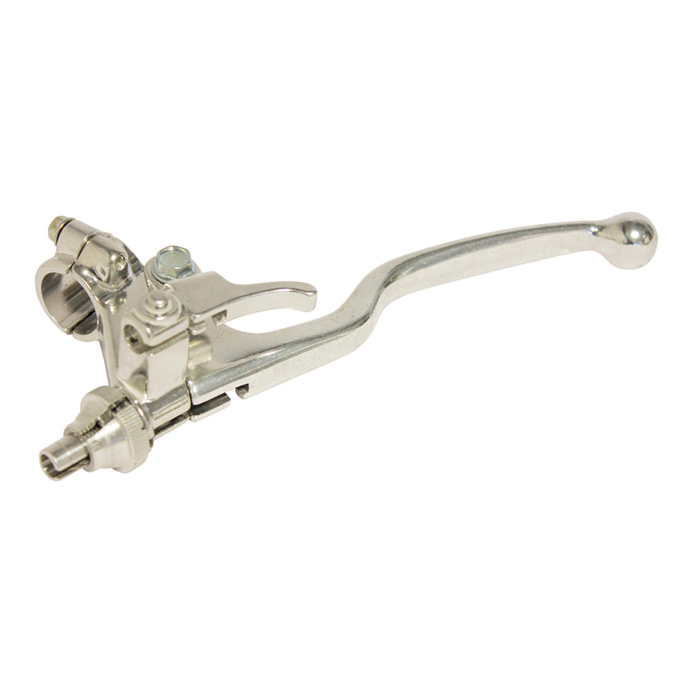 RACELINE CLUTCH LEVER ASSEMBLY KAWASAKI/SUZUKI KX250F 05-10,  KX450F 06-08,   RM-Z250 05-06, RM-Z450 05-07 SI  SILVER