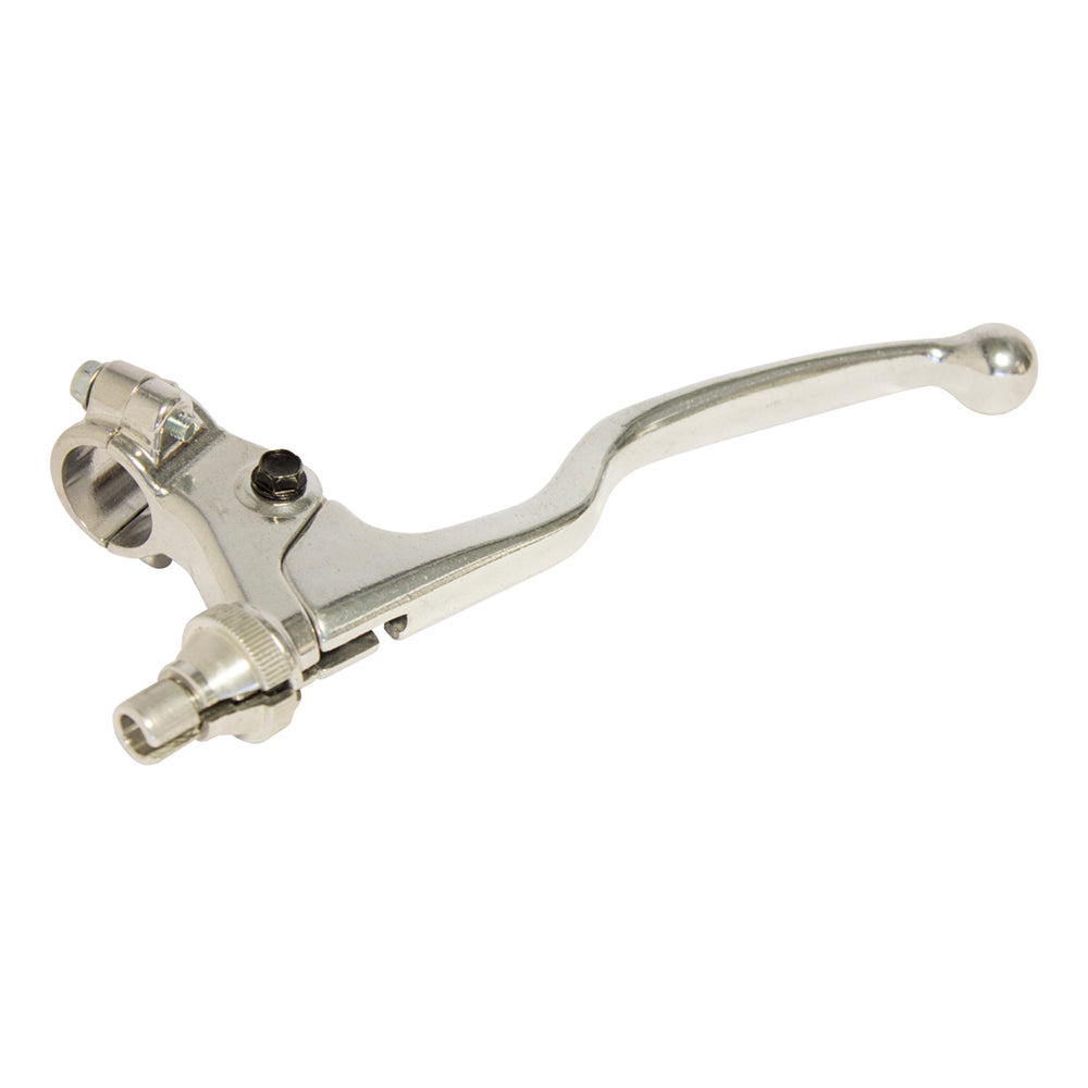 RACELINE CLUTCH LEVER ASSEMBLY YAMAHA YZ125/250 00-14, YZ250F 01-02, WR250F 01-02 SILVER (R)  SILVER