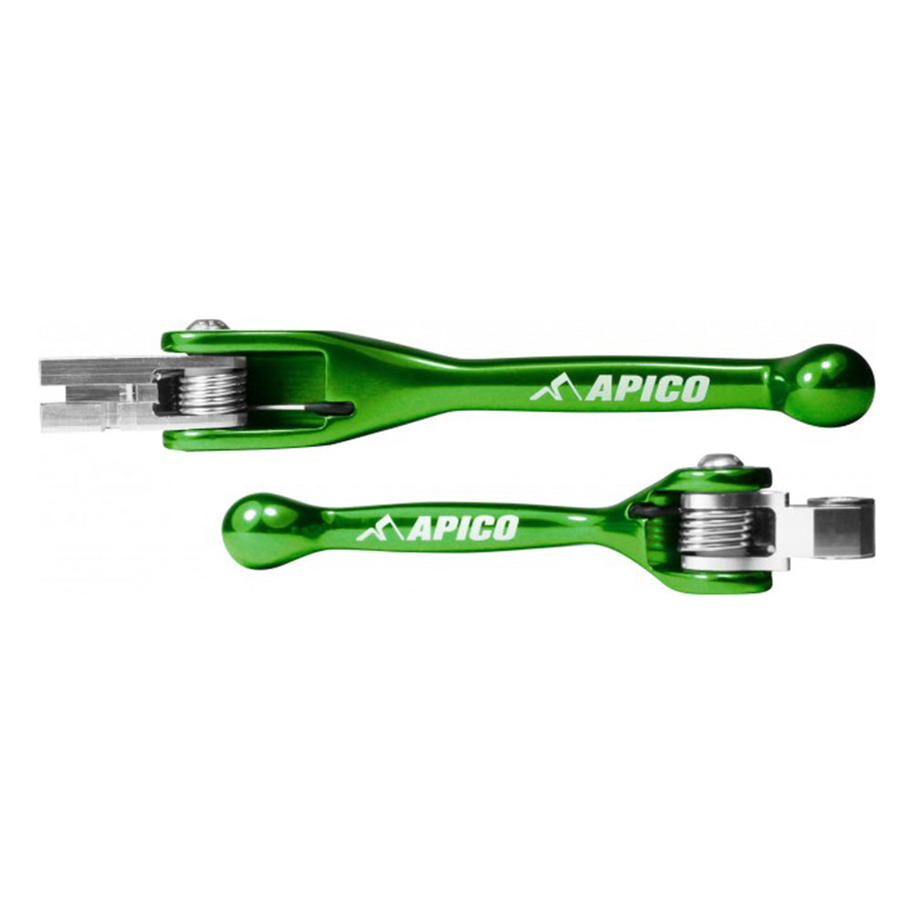 Apico Flexi Lever (Pair) KAW/YAM KX250F/450F 04-12, YZ125/250 01-07, YZ250F 01-06 Green (R)