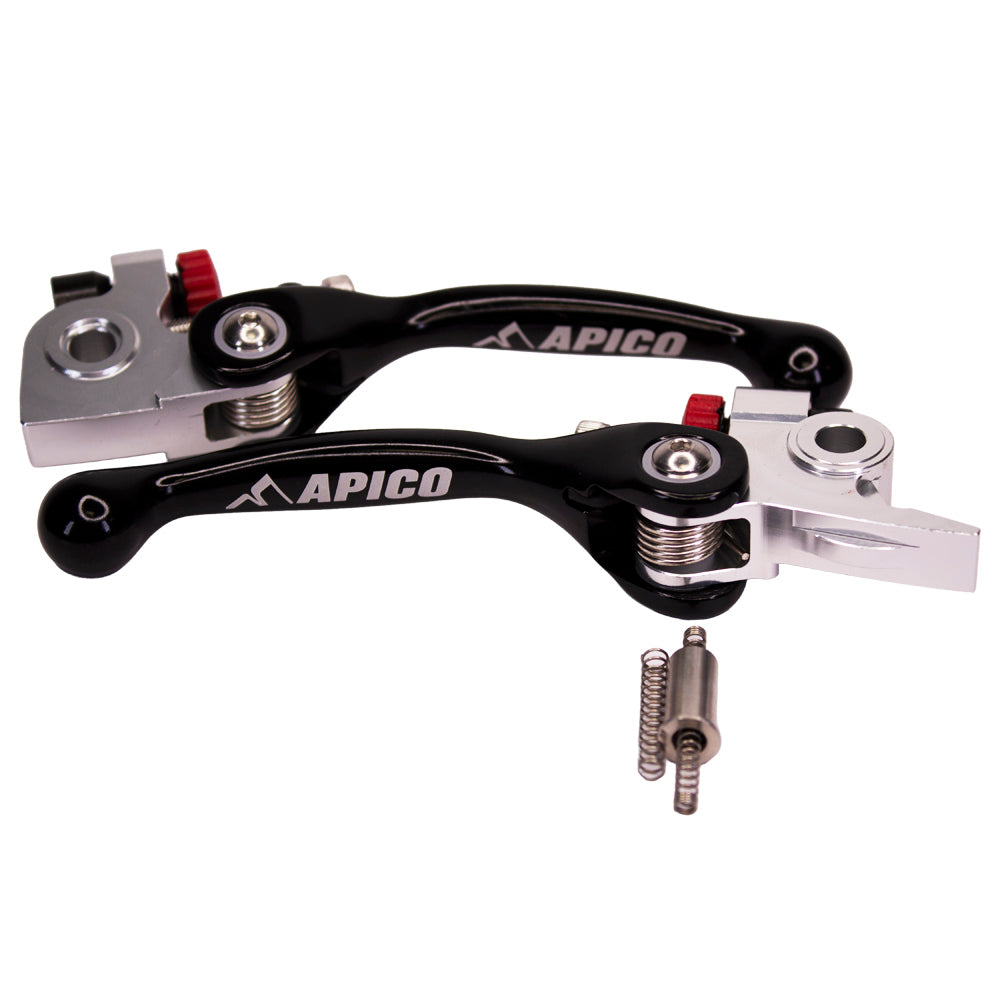 Apico Flexi Lever (pair) Ktm/Hqv/Gas/She/Tm/Tri Sx/Sx-F/Exc/Exc-F 250-500 14-26, Sx125-150 16-26 Black