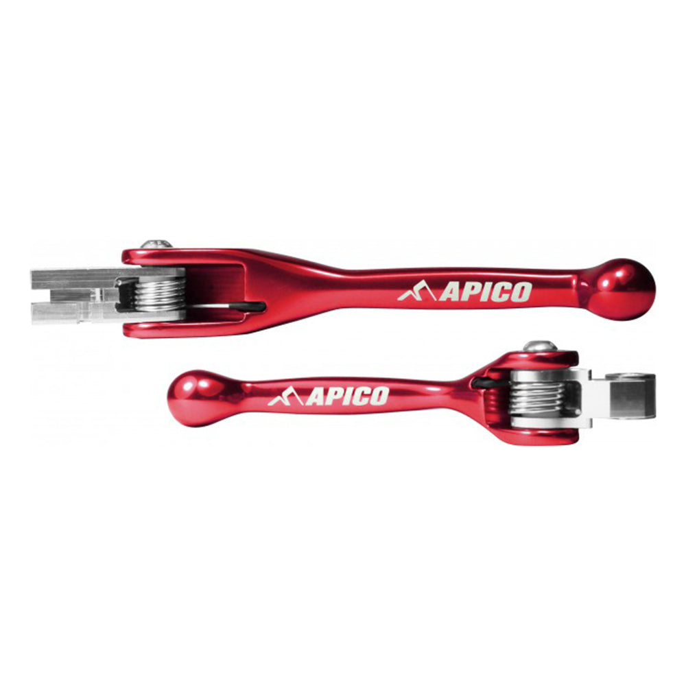 Apico Flexi Lever (Pair) Honda CRF250R/250RX 07-26,  CRF450R/450RX 07-20 Red