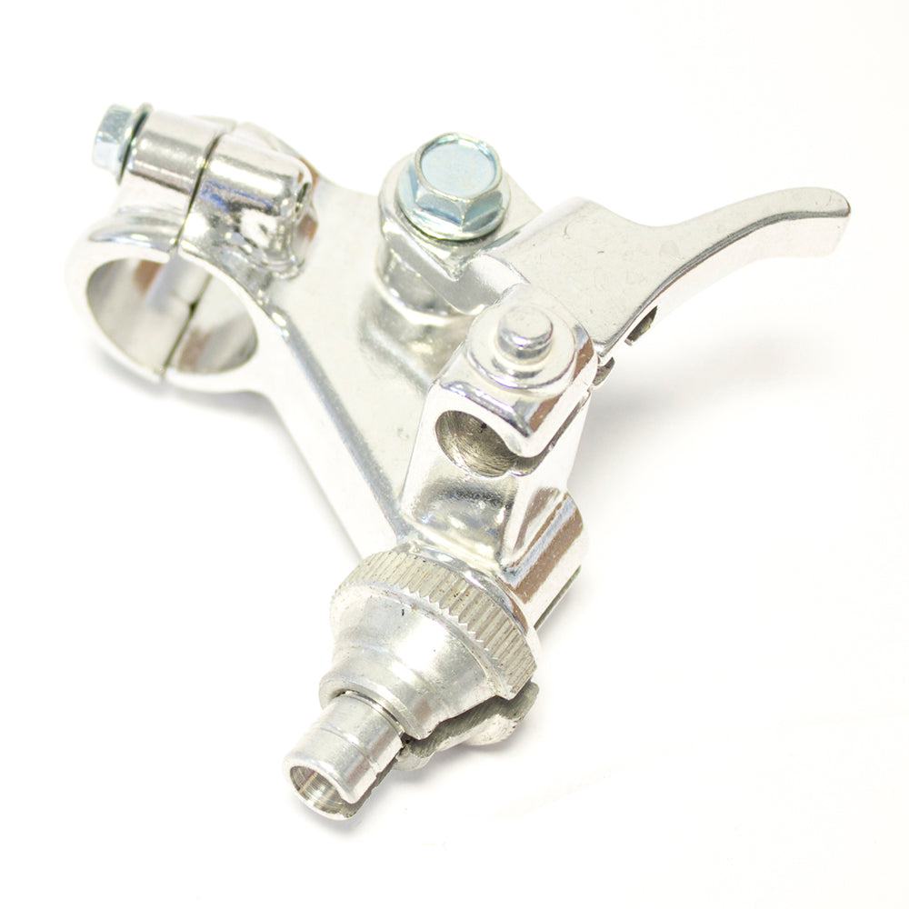 RACELINE CLUTCH LEVER HOLDER KAWASAKI/SUZUKI RM-Z250 05-06, RM-Z450 05-07, KX250F 05-10, KX450F 06-08 SILVER  SILVER