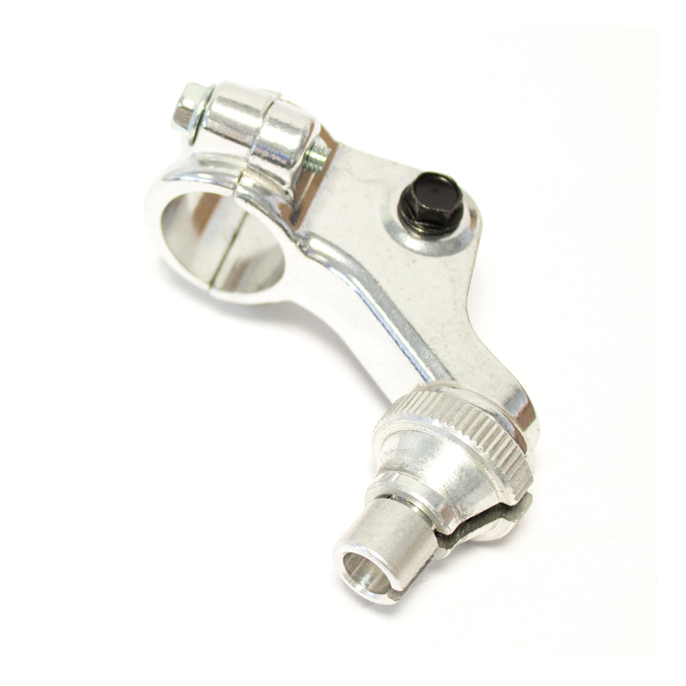 RACELINE CLUTCH LEVER HOLDER CAST KAW/YAM KX250F/450F>20,YZ125/250 00-14, YZ/WR250F/426F 00-02 SILVER (R)  SILVER