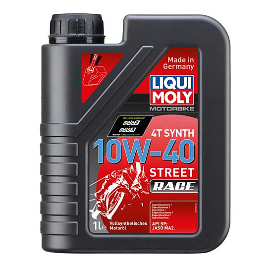 ENGINE OIL 4T SYNTHETIC 10W-40 STREET RACE 1L LIQUI MOLY - 20753