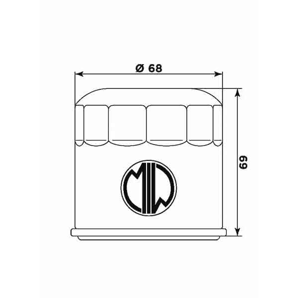MIW Oil Filter HY19002 - 268682 (HF682)