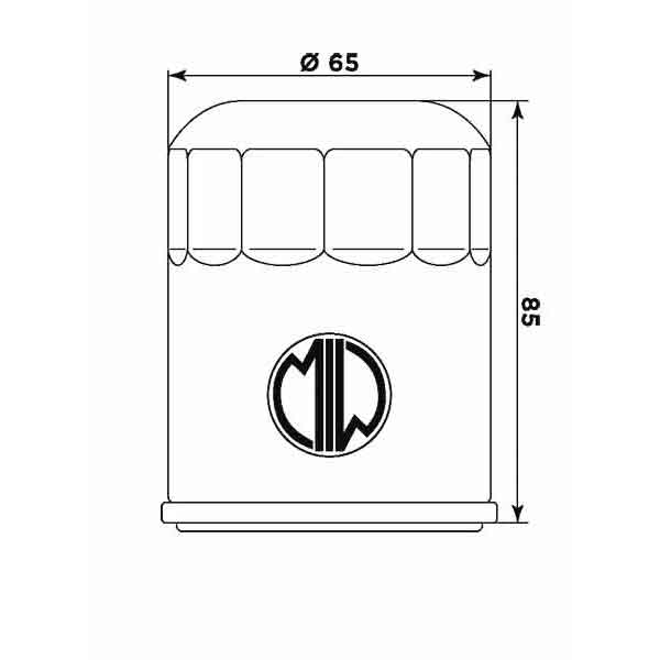 MIW Oil Filter A11001 - 268621 (HF621)