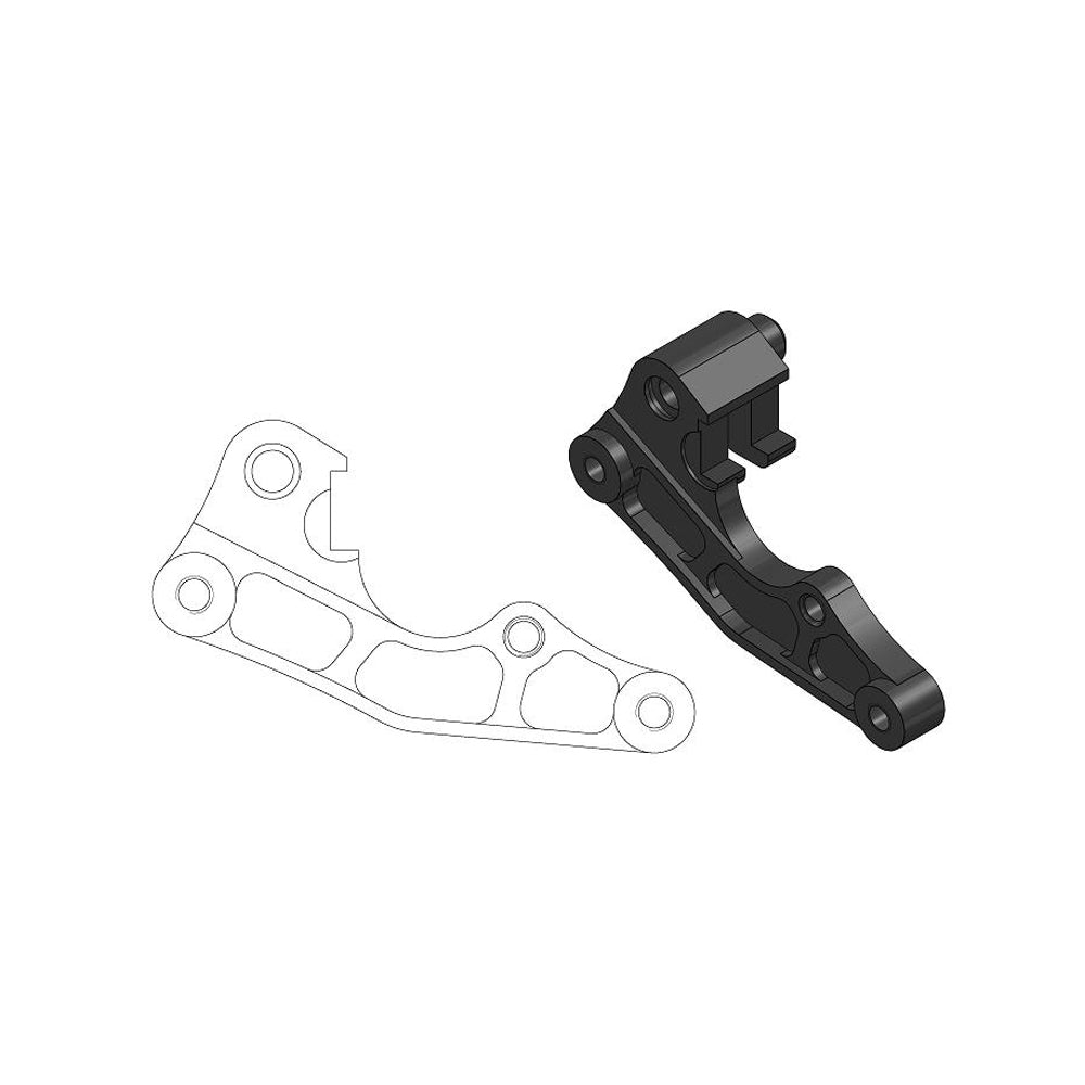 Caliper adapter redesigned for oversize 270mm brake disc. Available for all popular MX and Enduro motorcycles.